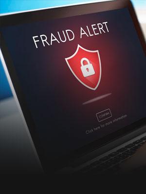 Fraud scam phishing caution deception concept